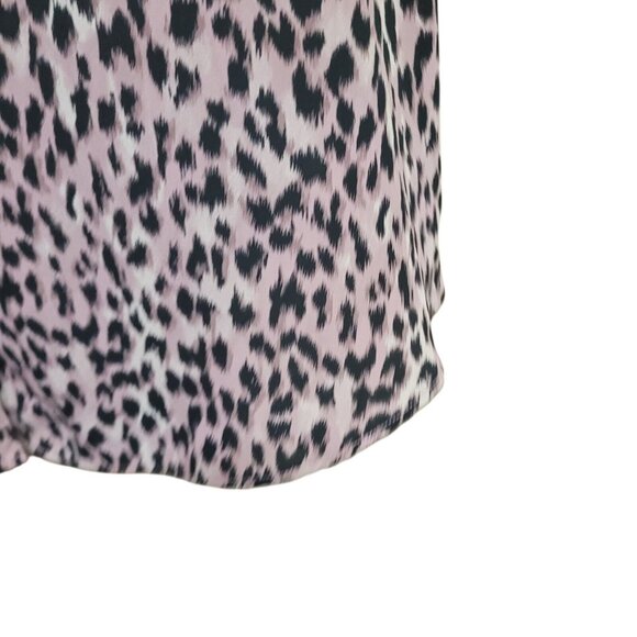 Maternity Size XXL Blouse Sleeveless Maurice's Purple Button Up Leopard Print 2X - Picture 5 of 11
